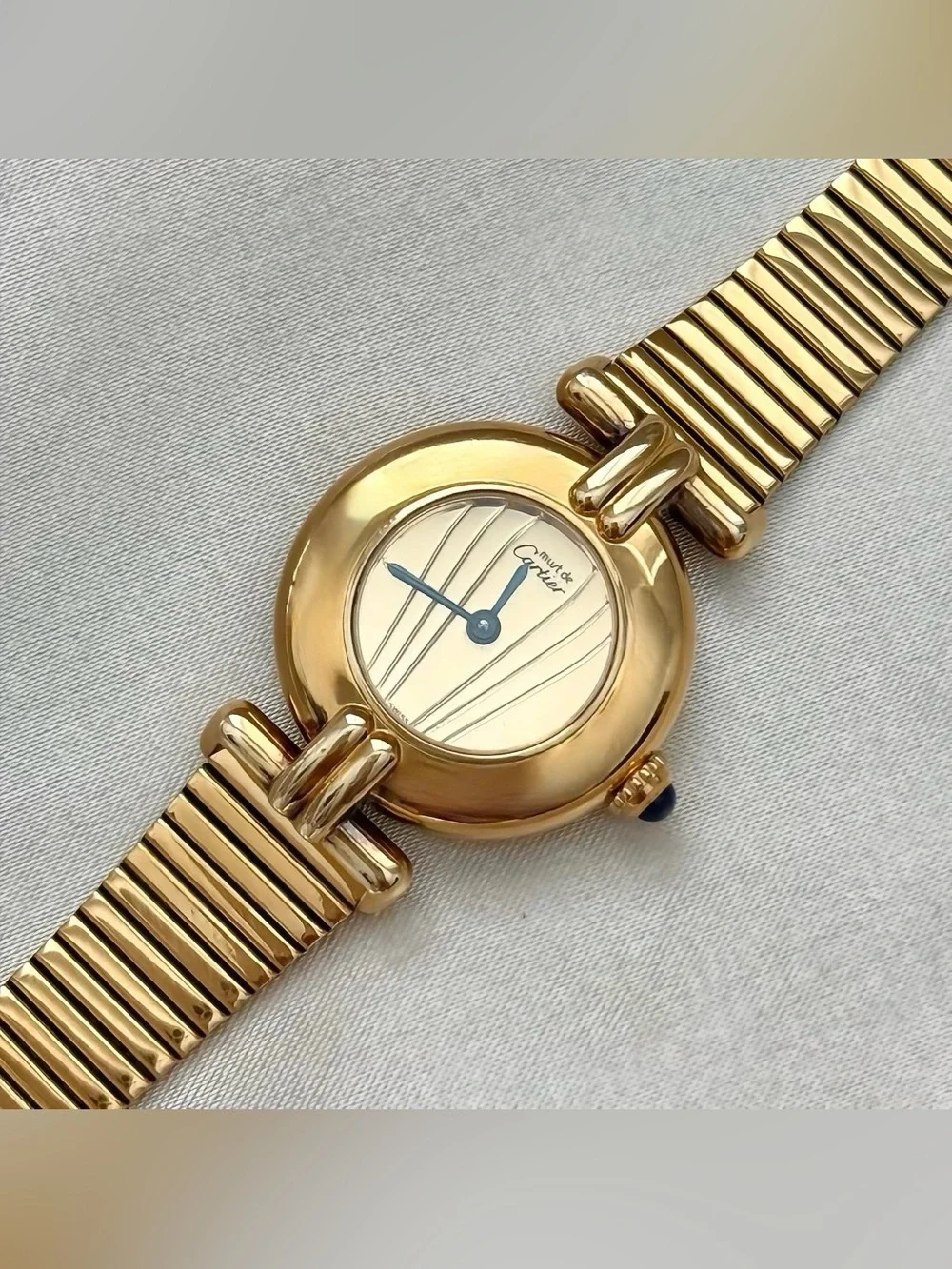 AUTHENTIC RARE VINTAGE CARTIER GOLD WATCH - WITH BOX